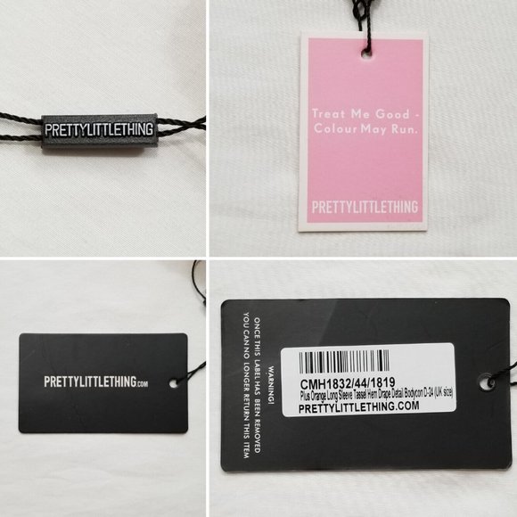 PRETTY LITTLE THING Tassel Hem Bodycon Dress 5436E1M - Picture 12 of 16